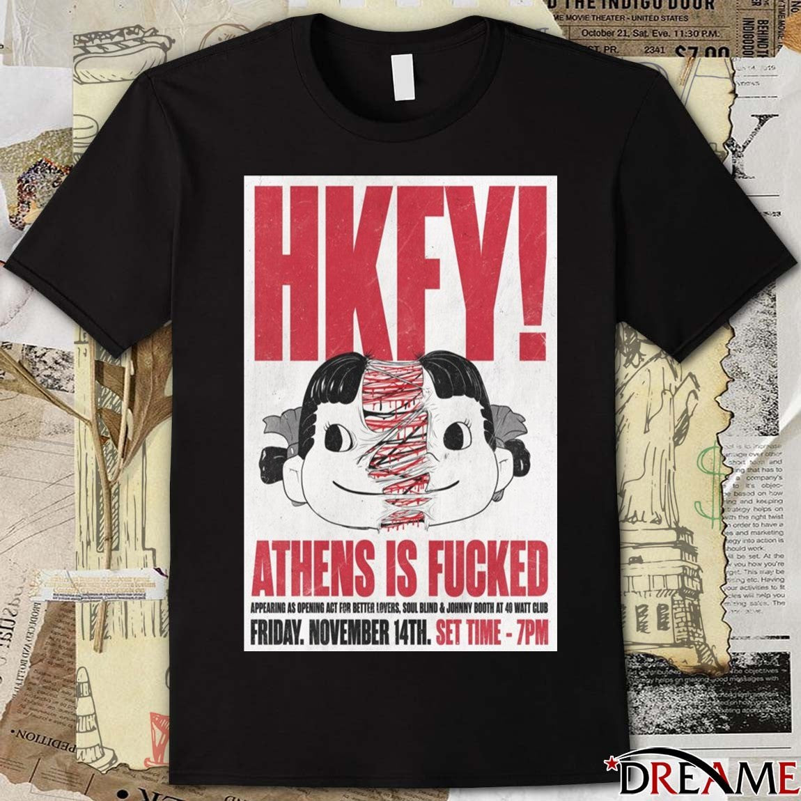 Poster Hong Kong Fuck You Athens, GA November 14 2025 Concert t-shirt