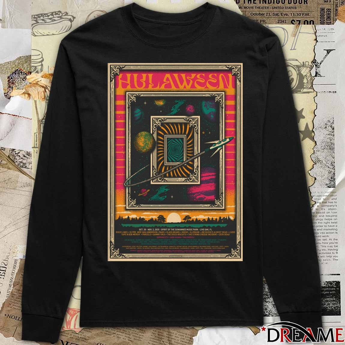 Poster Hulaween October 30 – November 2 2025 Music Park in Live Oak FL t-shirt
