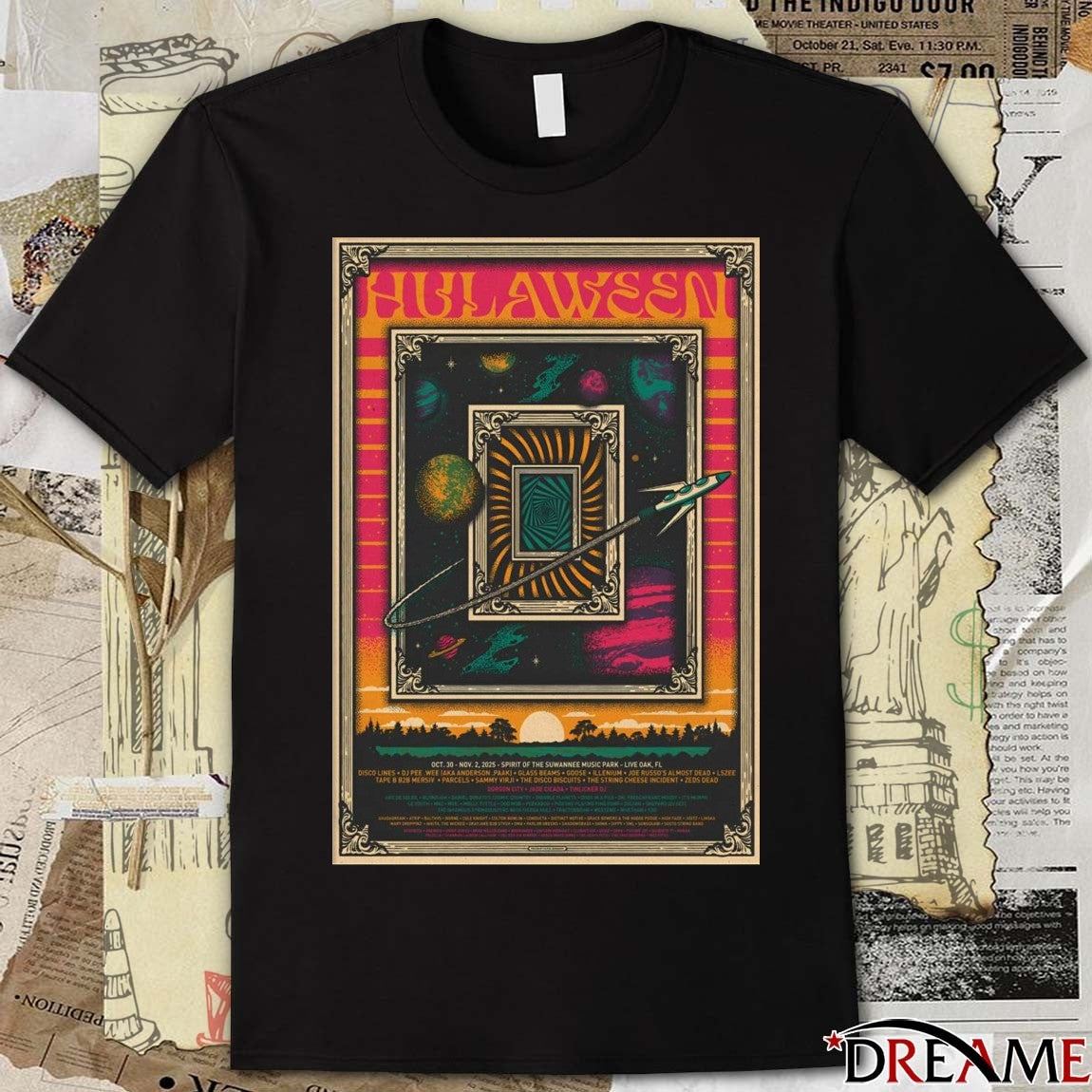 Poster Hulaween October 30 – November 2 2025 Music Park in Live Oak FL t-shirt