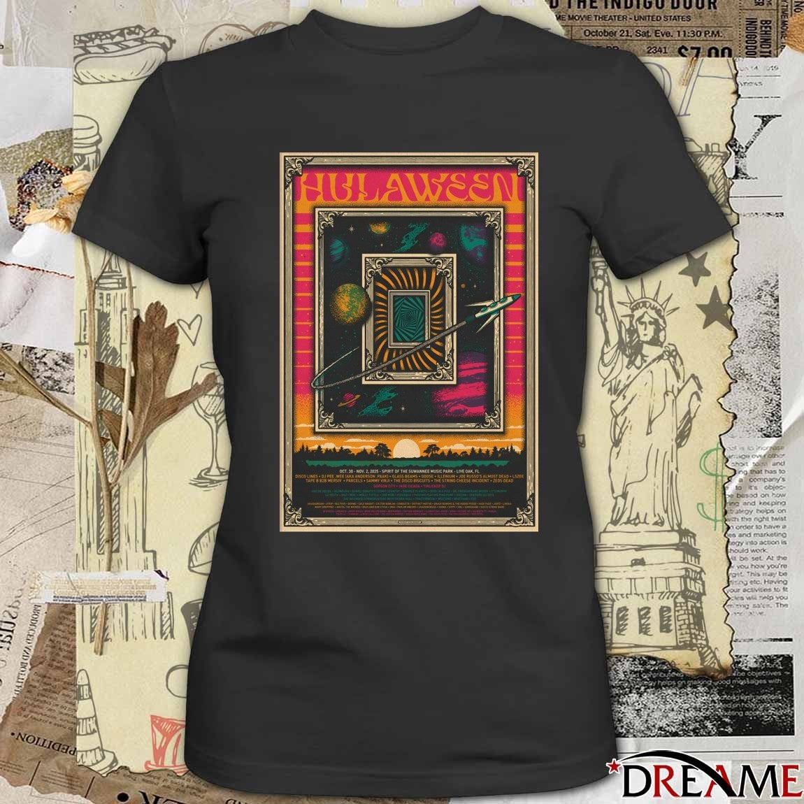 Poster Hulaween October 30 – November 2 2025 Music Park in Live Oak FL t-shirt