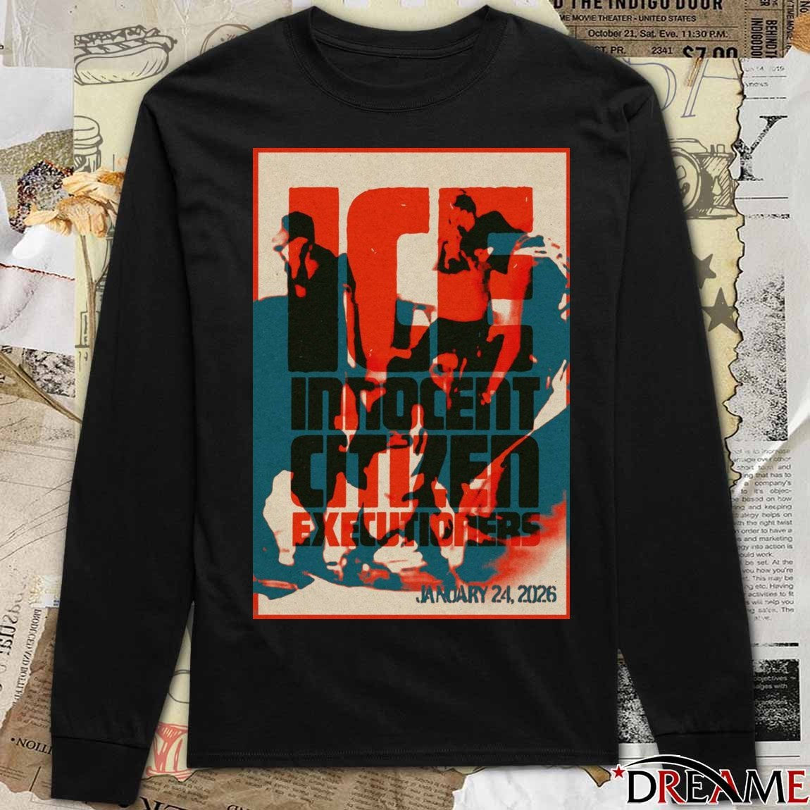 Poster Ice Innocent Citizen Executioners January 24 2026 t-shirt