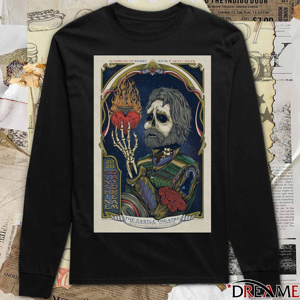 Poster In Tribute to Bobby Weir 1947-2026 Sunshine Daydream The Castle Theatre t-shirt