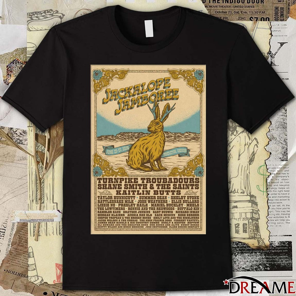 Poster Jackalope Jamboree Event Pendleton OR June 25-27 2026 t-shirt