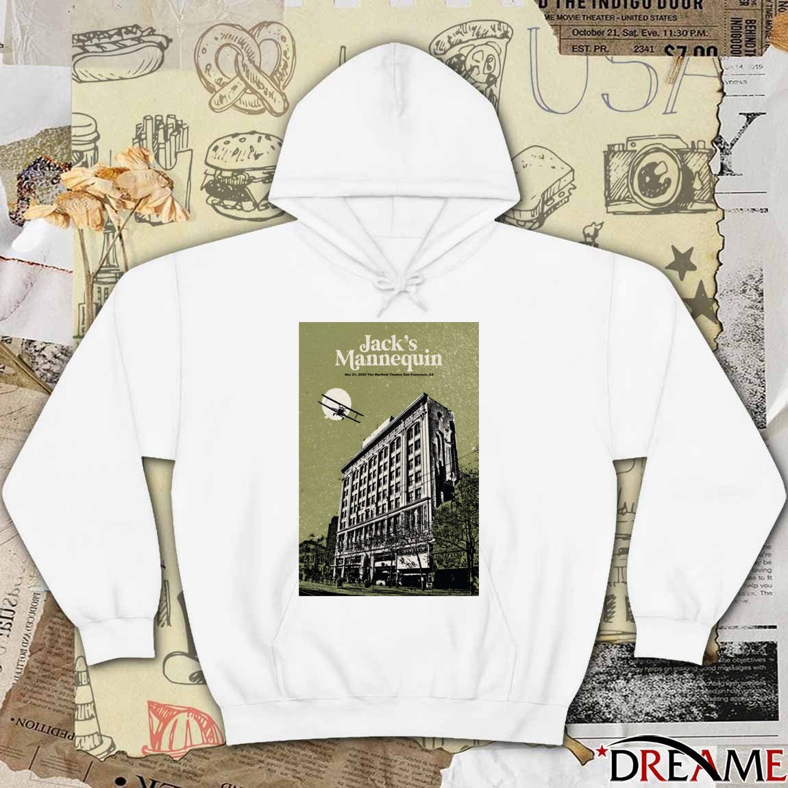 Poster Jack’s Mannequin November 21 2025 The Warfield Theatre San Francisco Event t-shirt
