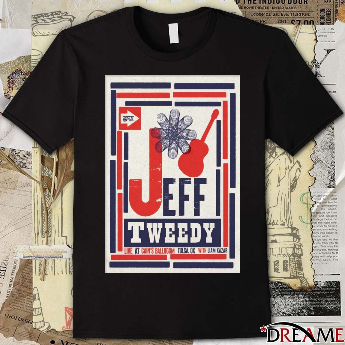 Poster Jeff Tweedy At Cain’s Ballroom On November 9 2025 Tulsa OK t-shirt