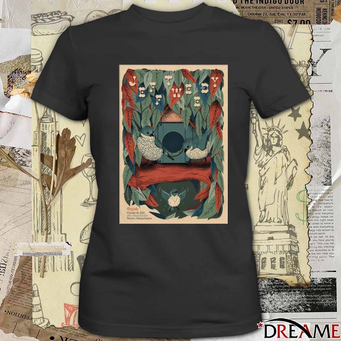 Poster Jeff Tweedy Boston Massachusetts Tour On October 18 2025 t-shirt