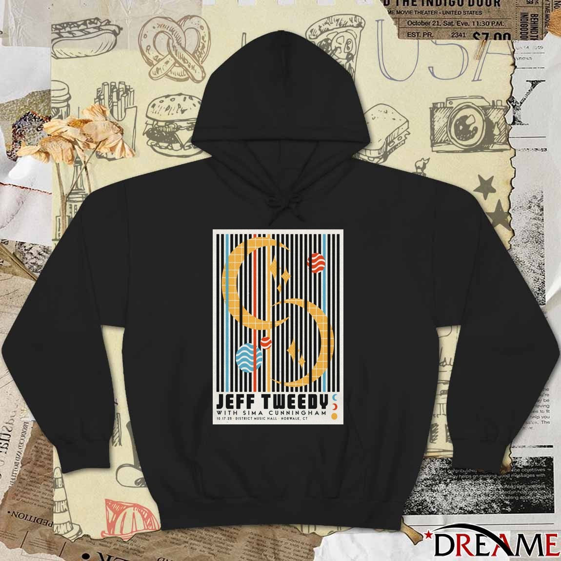 Poster Jeff Tweedy District Music Hall Norwalk CT October 17 2025 t-shirt