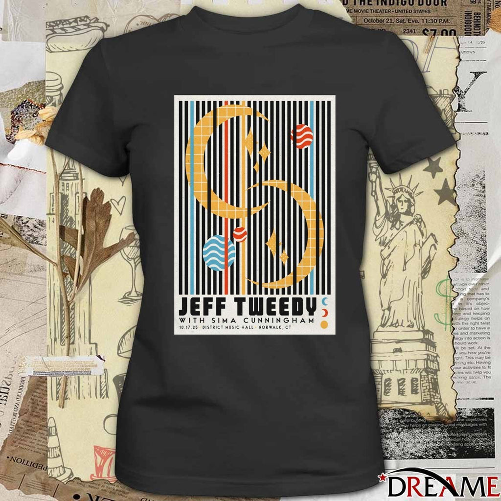 Poster Jeff Tweedy District Music Hall Norwalk CT October 17 2025 t-shirt