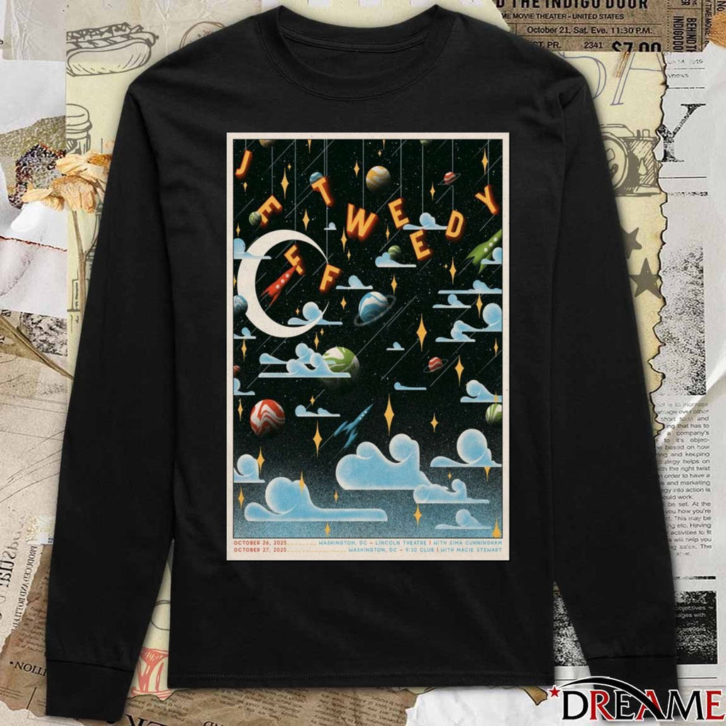 Poster Jeff Tweedy October 26 2025 Lincoln Theatre in Washington DC t-shirt