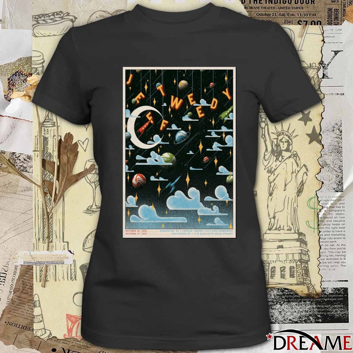 Poster Jeff Tweedy October 26 2025 Lincoln Theatre in Washington DC t-shirt