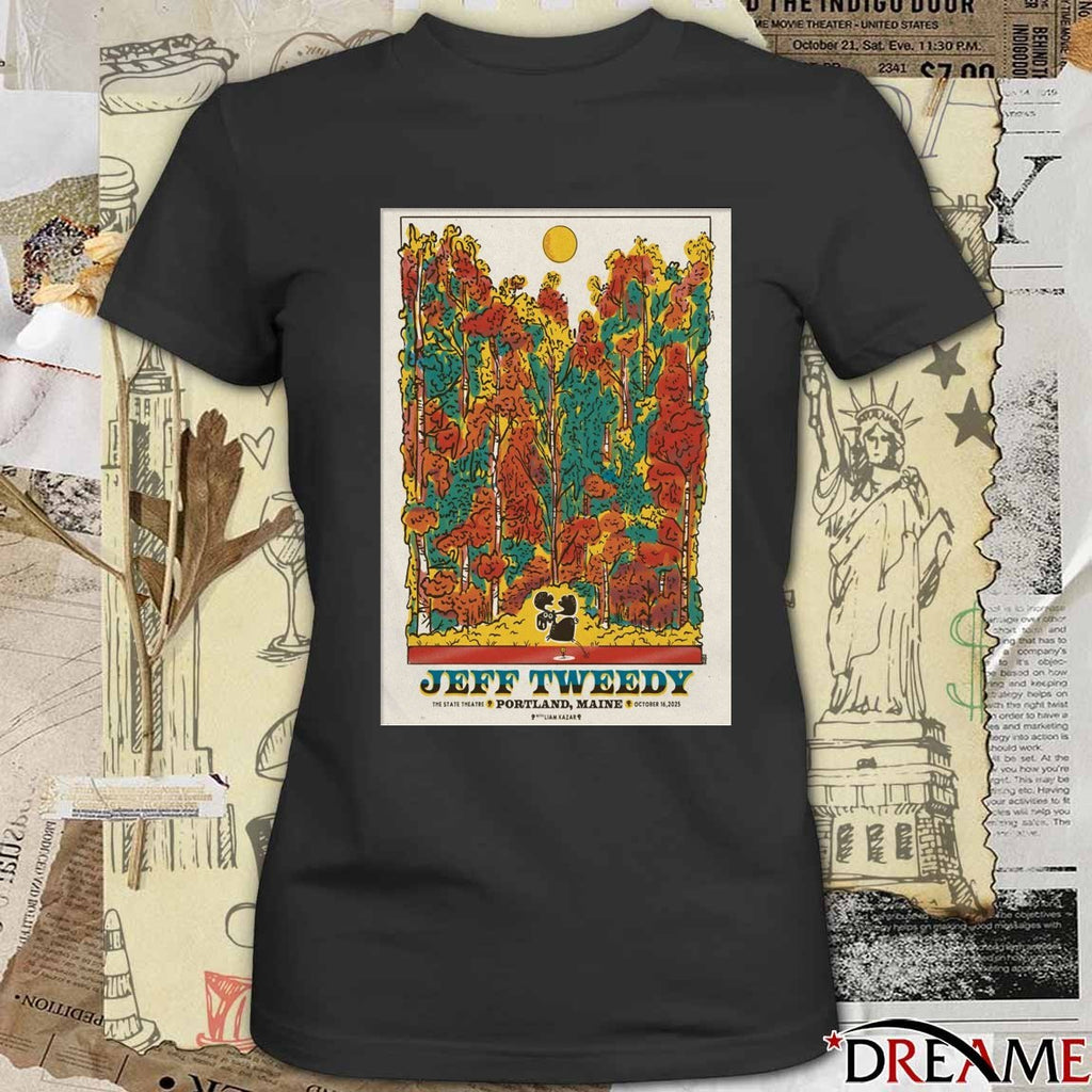 Poster Jeff Tweedy The State Theatre in Portland Maine October 16 2025 t-shirt