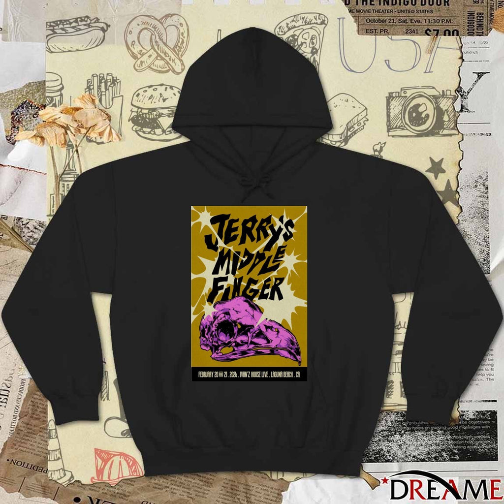 Poster Jerry’s Middle Finger February 20 – 21 2026 Laguna Beach t-shirt