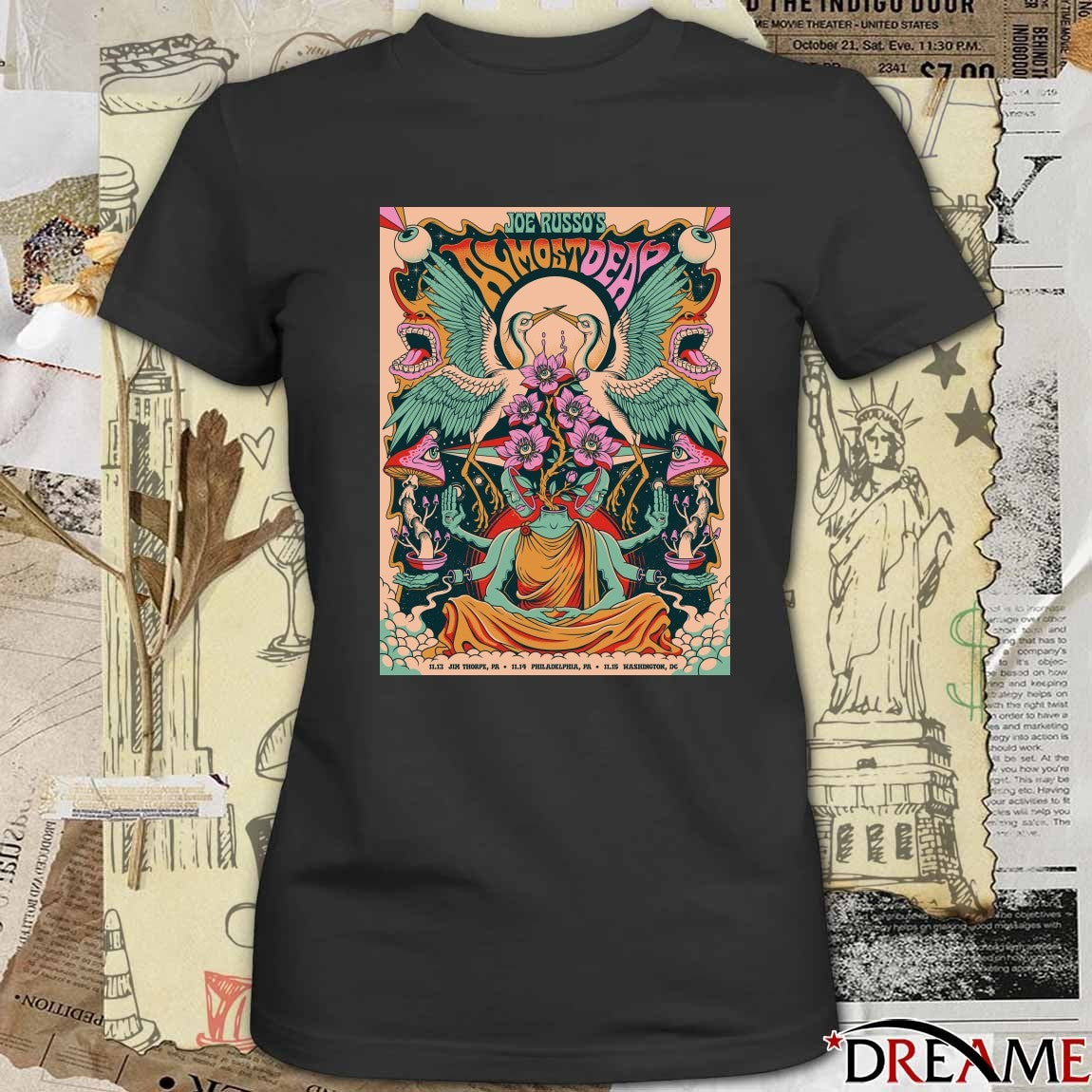 Poster Joe Russo’s Almost Dead November 14 2025 Philadelphia PA t-shirt