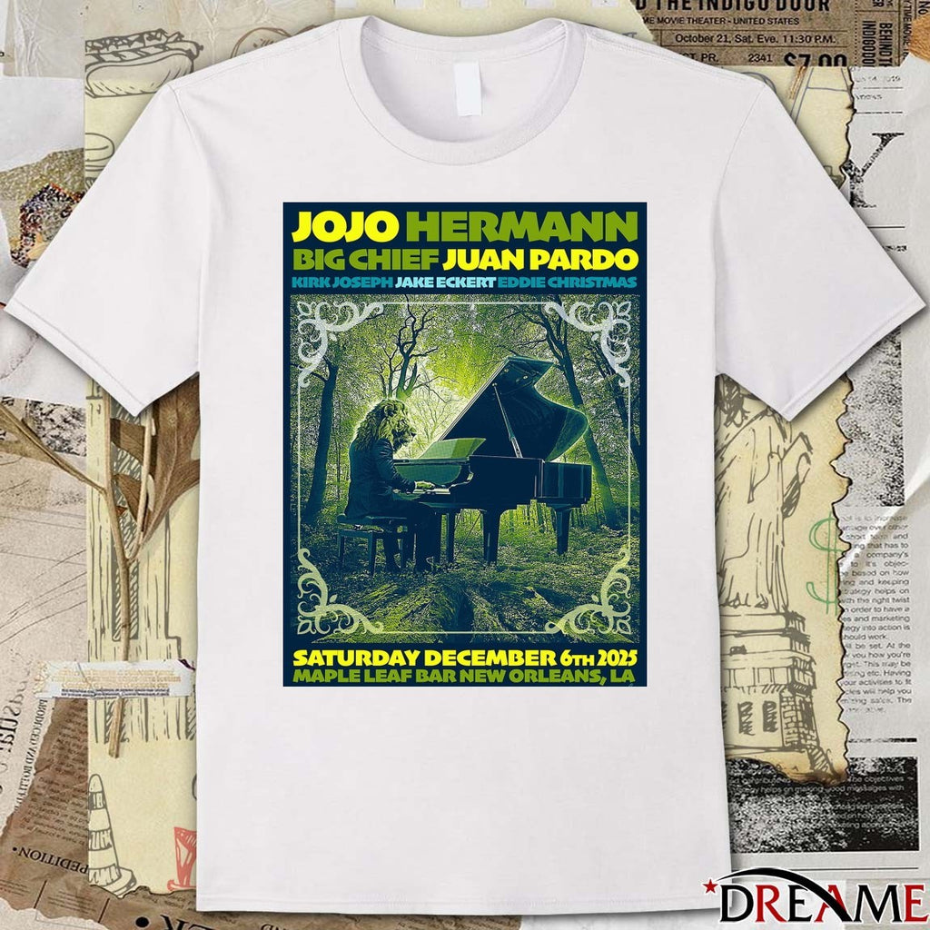 Poster Jojo Hermann Big Chief Juan Pardo December 6 2025 New Orleans LA t-shirt