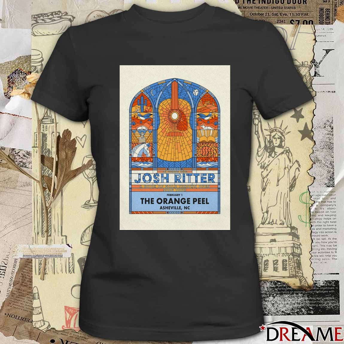 Poster Josh Ritter Tour The Orange Peel Asheville NC February 1 2026 t-shirt
