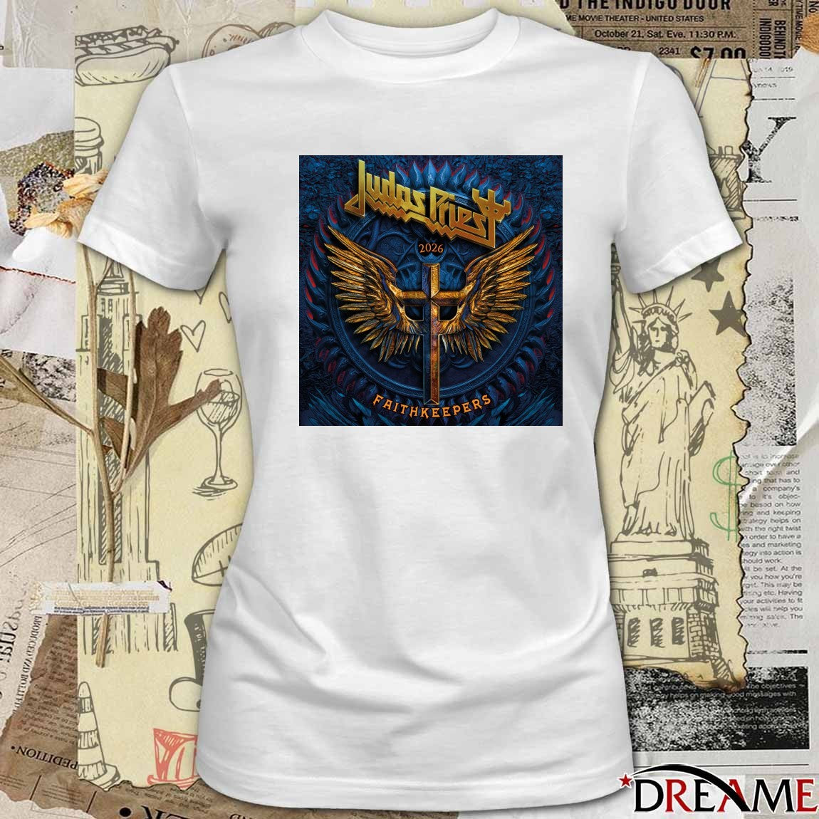 Poster Judas Priest Faithkeepers European Tour 2026 t-shirt
