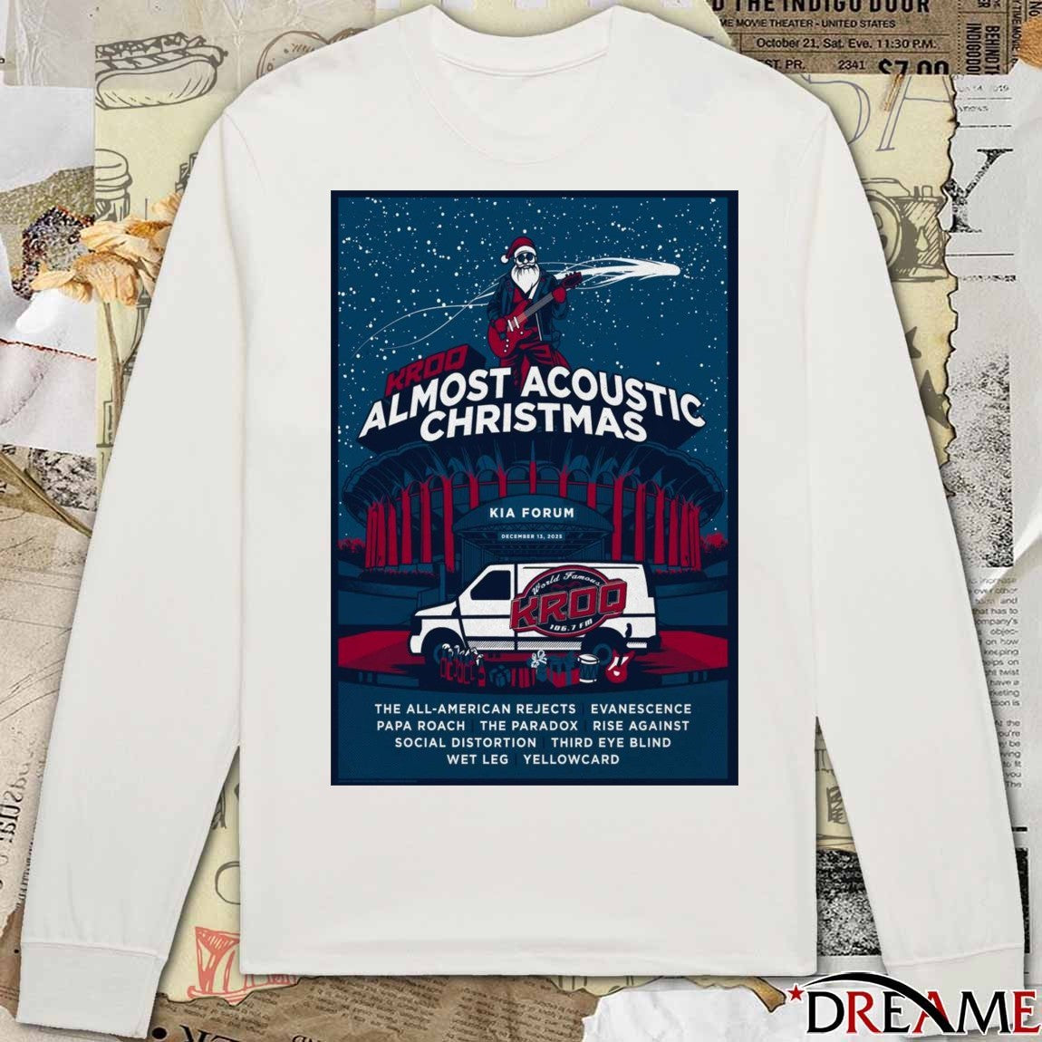 Poster KROQ Almost Acoustic Christmas In Los Angeles CA On December 13 2025 t-shirt
