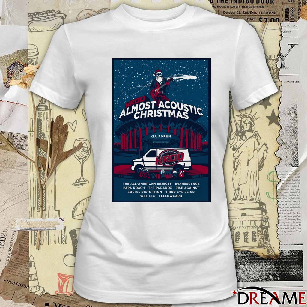 Poster KROQ Almost Acoustic Christmas In Los Angeles CA On December 13 2025 t-shirt