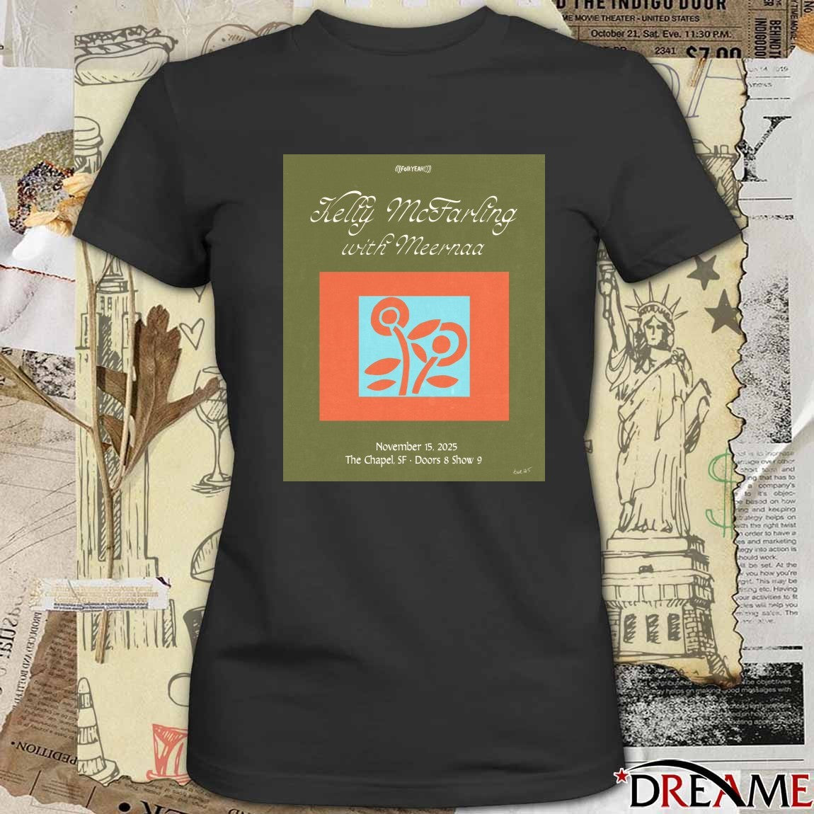 Poster Kelly McFarling With Meernaa November 15 2025 The Chapel San Francisco Tour t-shirt