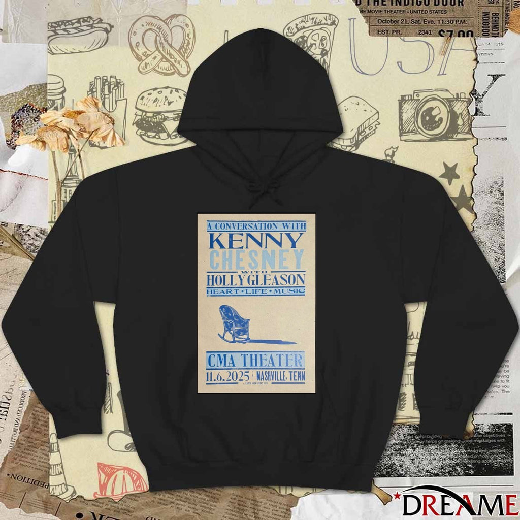 Poster Kenny Chesney November 6 2025 CMA Theater Nashville TN t-shirt