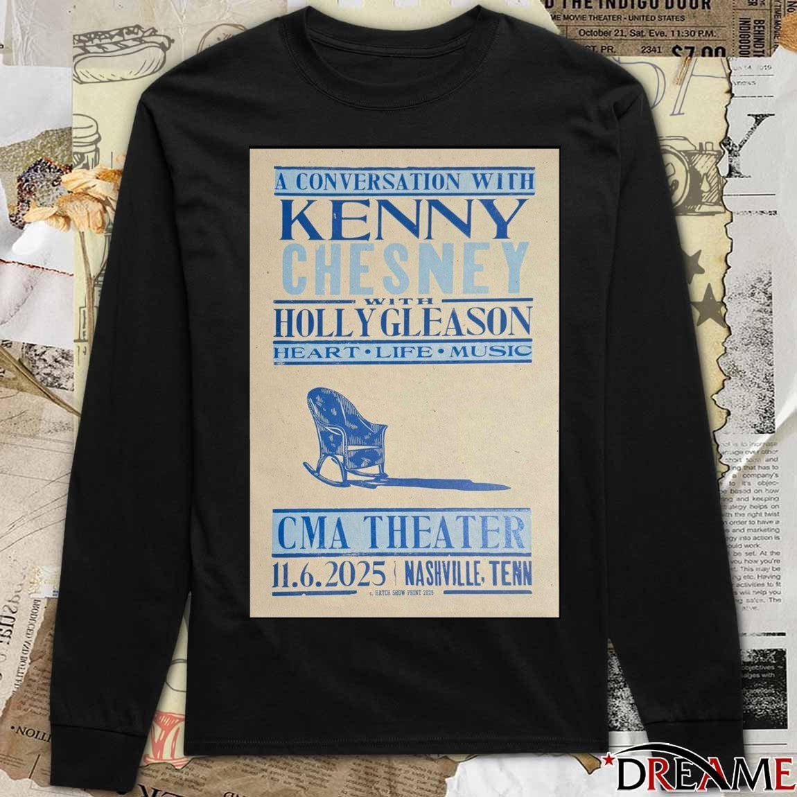 Poster Kenny Chesney November 6 2025 CMA Theater Nashville TN t-shirt