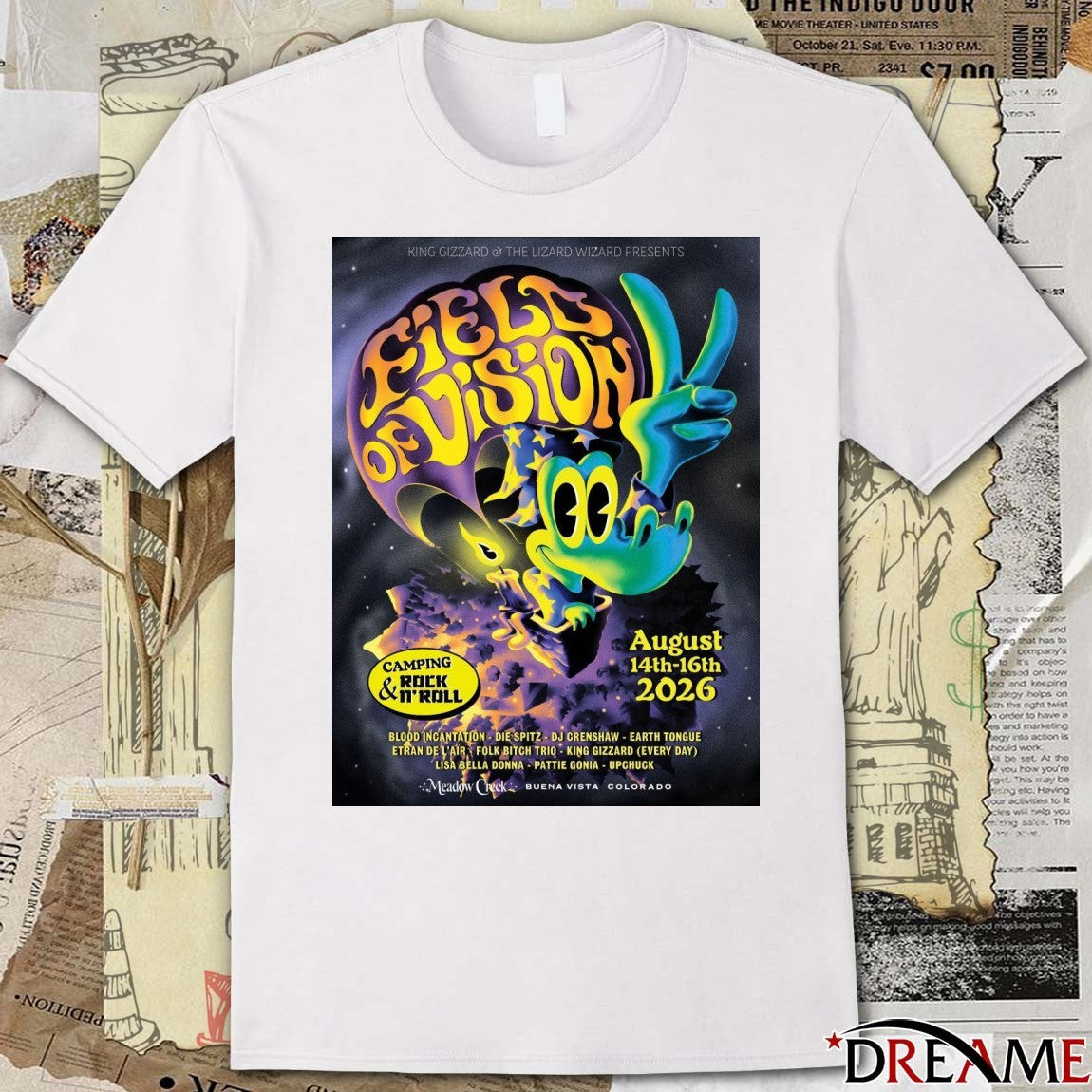 Poster King Gizzard And The Lizard Wizard Buena Vista Tour On August 14-16th 2026 t-shirt