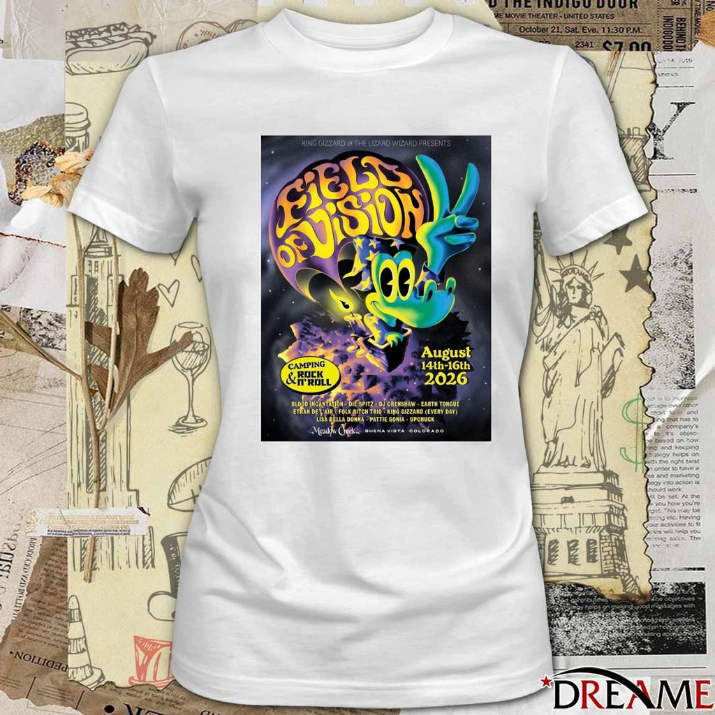 Poster King Gizzard And The Lizard Wizard Buena Vista Tour On August 14-16th 2026 t-shirt