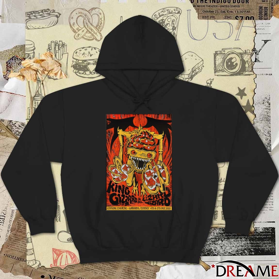 Poster King Gizzard And The Lizard Wizard December 4-5 2025 Enmore Theatre in Newtown Sydney t-shirt