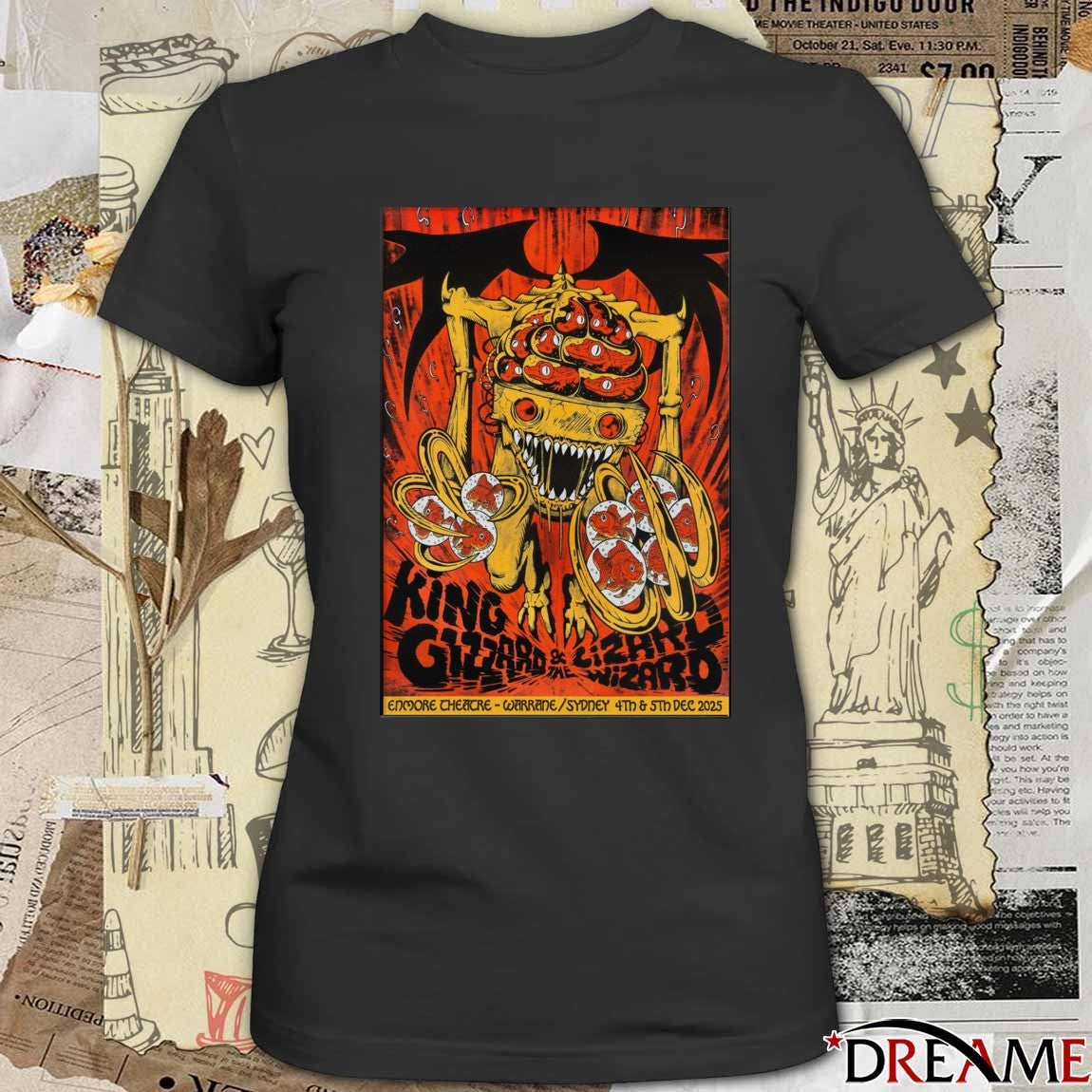 Poster King Gizzard And The Lizard Wizard December 4-5 2025 Enmore Theatre in Newtown Sydney t-shirt