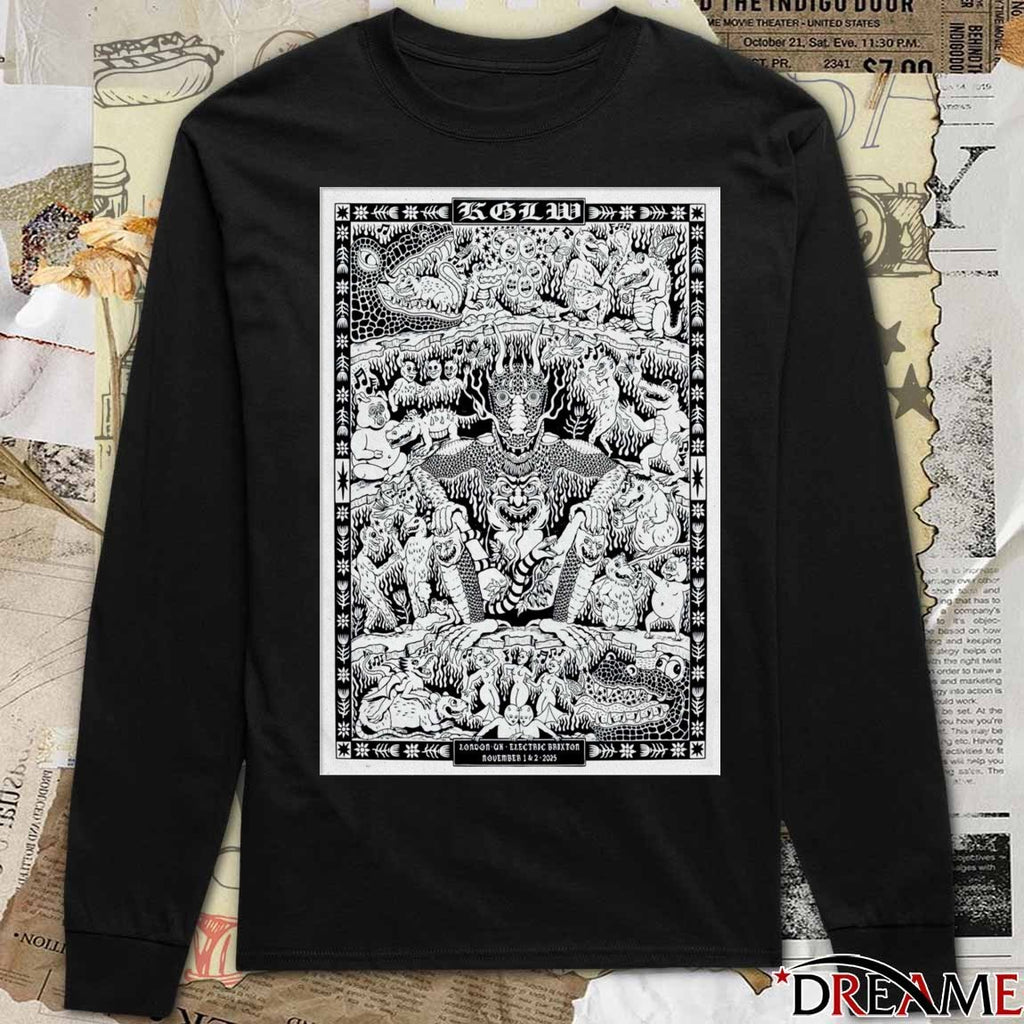 Poster King Gizzard And The Lizard Wizard November 1 2025 London Tour t-shirt