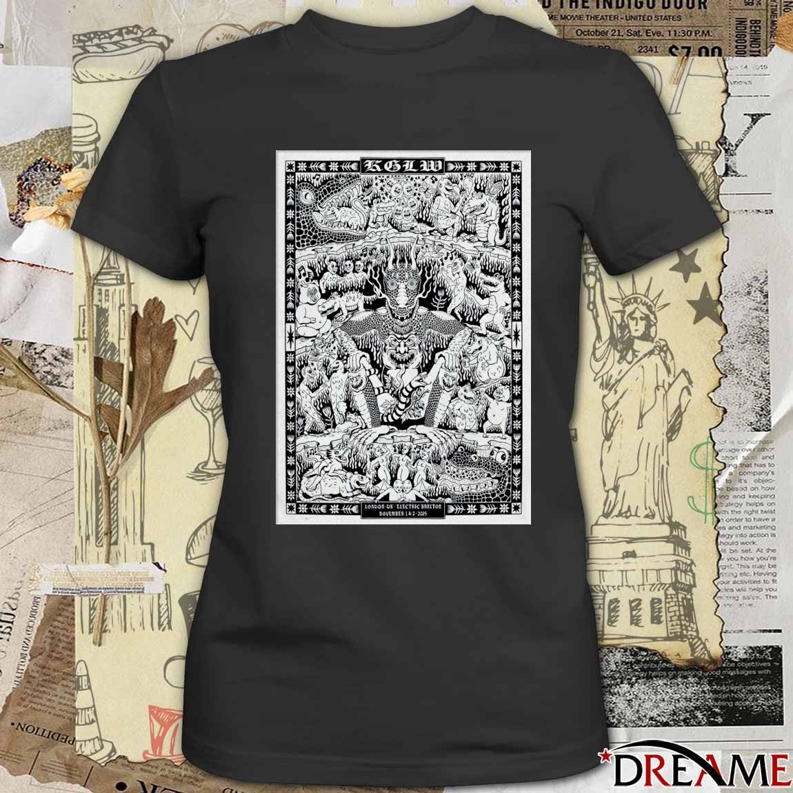 Poster King Gizzard And The Lizard Wizard November 1 2025 London Tour t-shirt