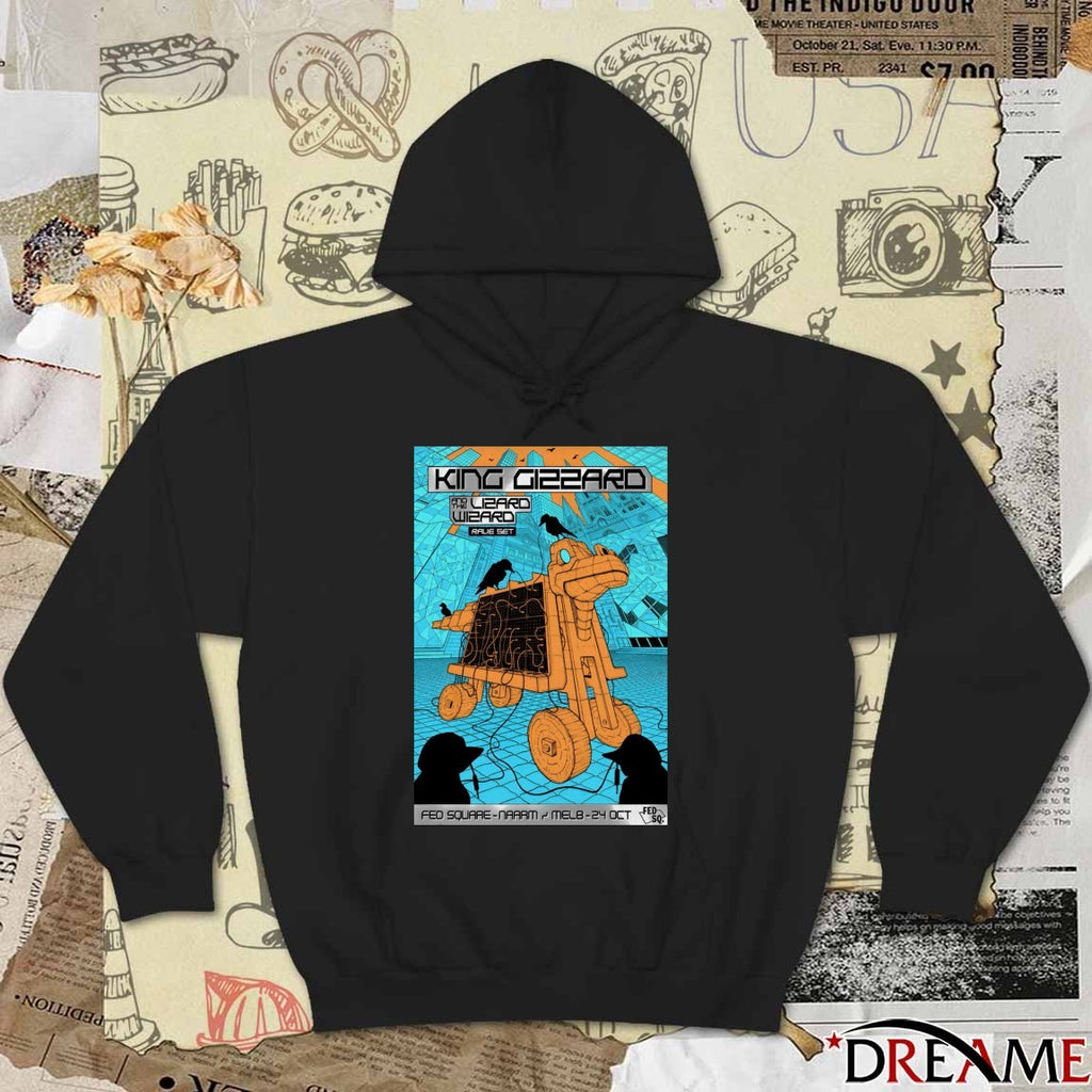 Poster King Gizzard And The Lizard Wizard October 24 2025 Fed Square Main Stage in Melbourne, Australia t-shirt