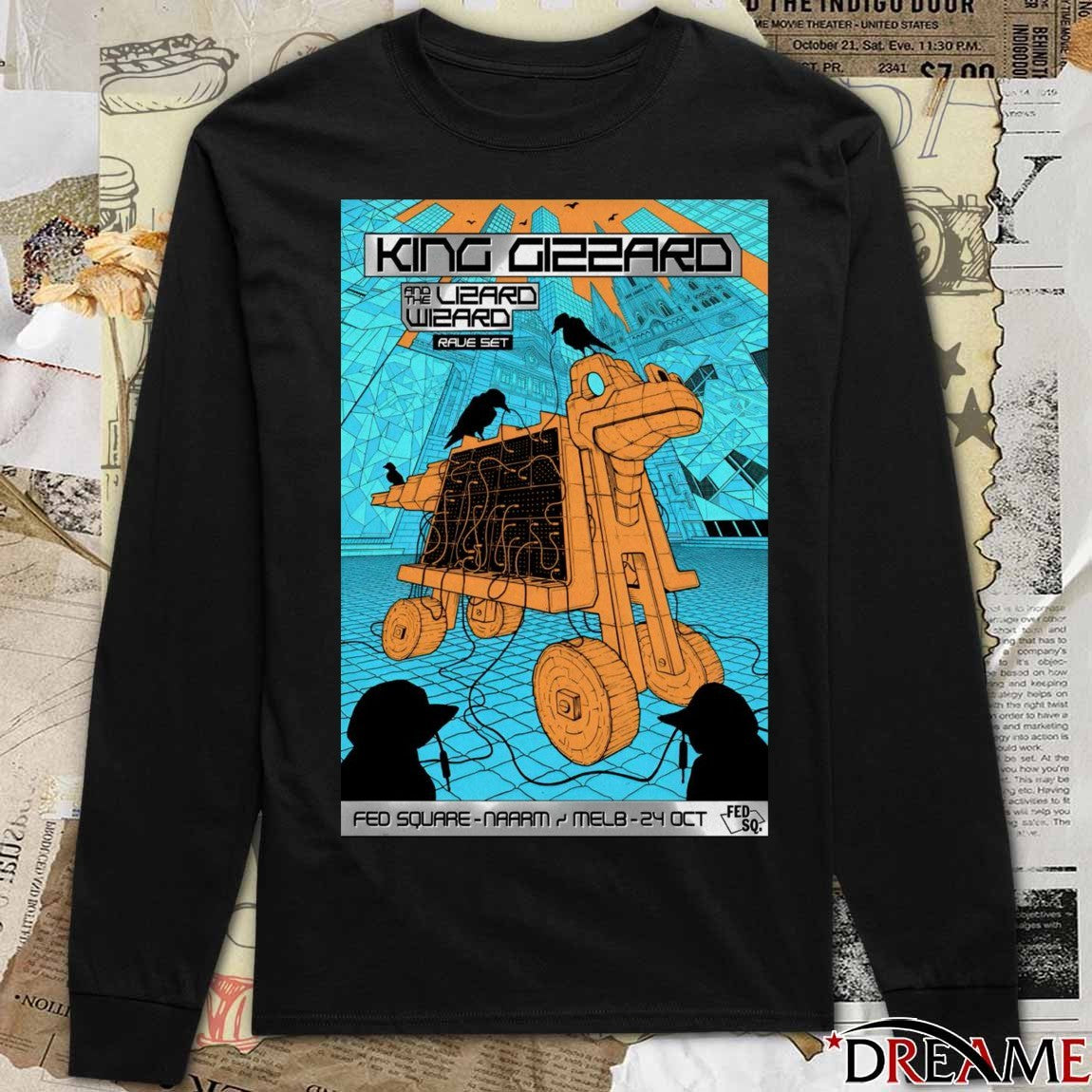 Poster King Gizzard And The Lizard Wizard October 24 2025 Fed Square Main Stage in Melbourne, Australia t-shirt