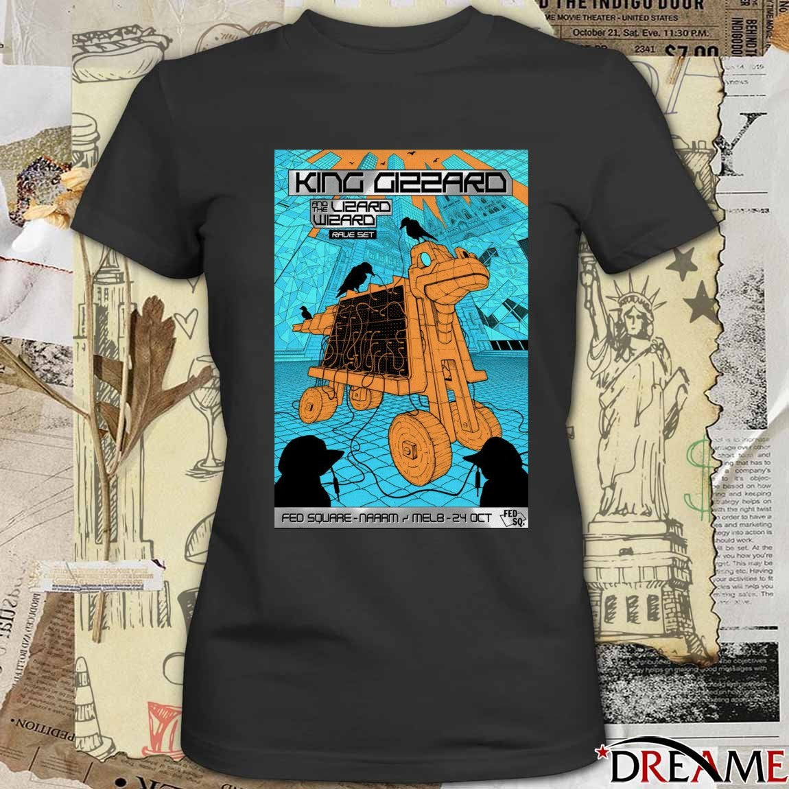 Poster King Gizzard And The Lizard Wizard October 24 2025 Fed Square Main Stage in Melbourne, Australia t-shirt