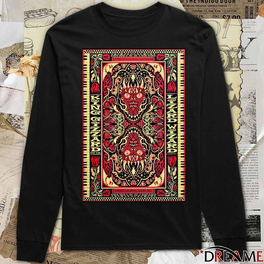 Poster King Gizzard And The Lizard Wizard Tour London UK On November 4 2025 t-shirt