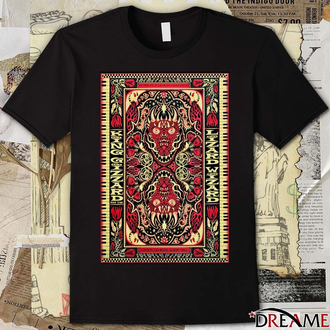 Poster King Gizzard And The Lizard Wizard Tour London UK On November 4 2025 t-shirt