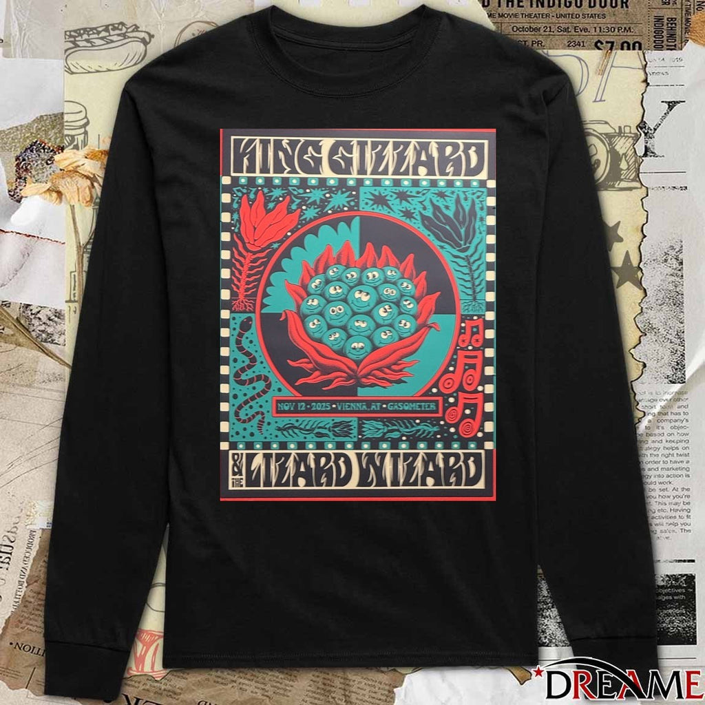 Poster King Gizzard And The Lizard Wizard Vienna Tour On November 12 2025 t-shirt