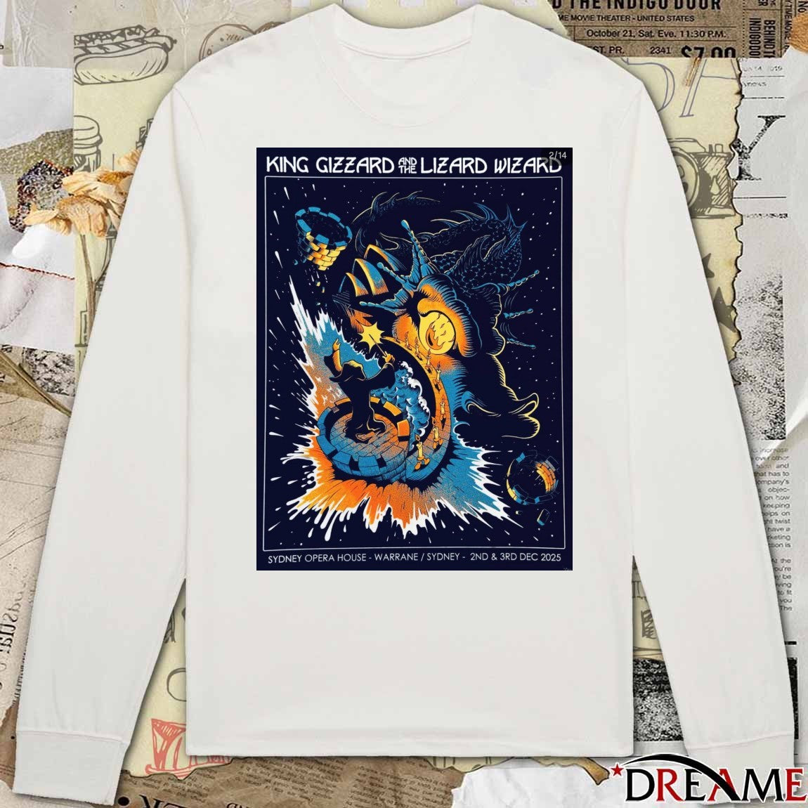 Poster King Gizzard and The Lizard Wizard Sydney Opera House November 2 and 3 2025 t-shirt