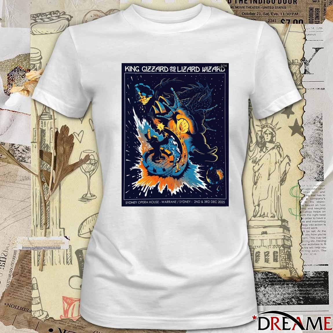 Poster King Gizzard and The Lizard Wizard Sydney Opera House November 2 and 3 2025 t-shirt
