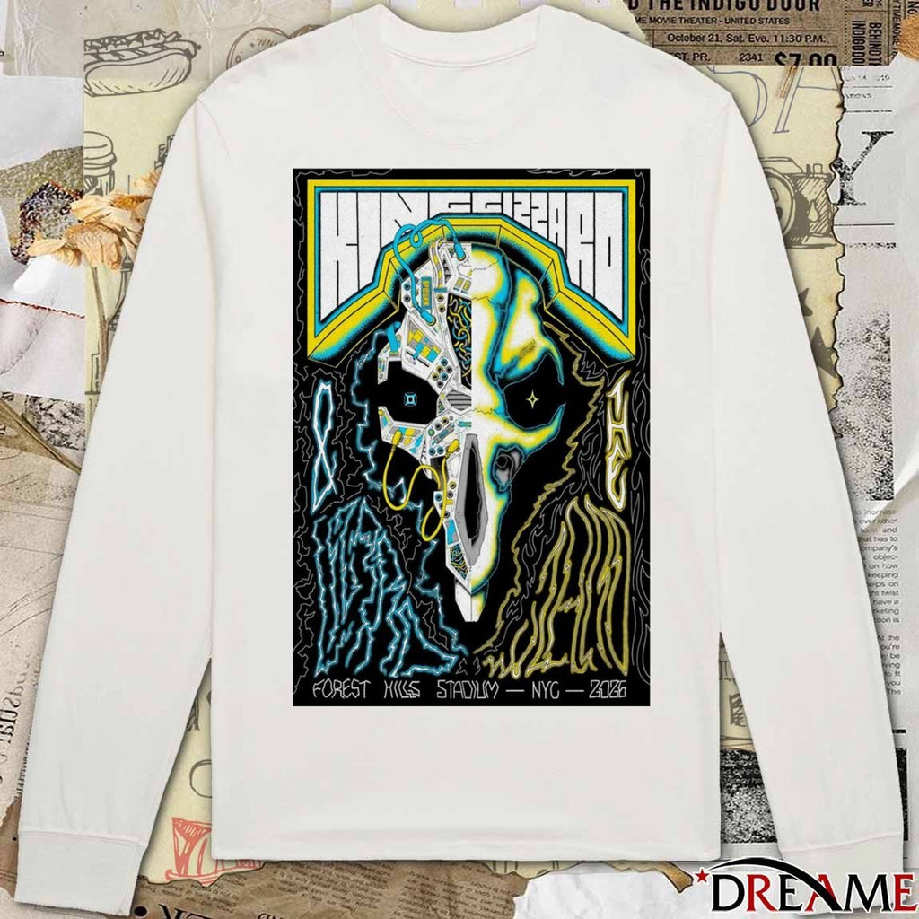 Poster King Gizzard and the Lizard Wizard Forest Hills Stadium NYC 2026 t-shirt