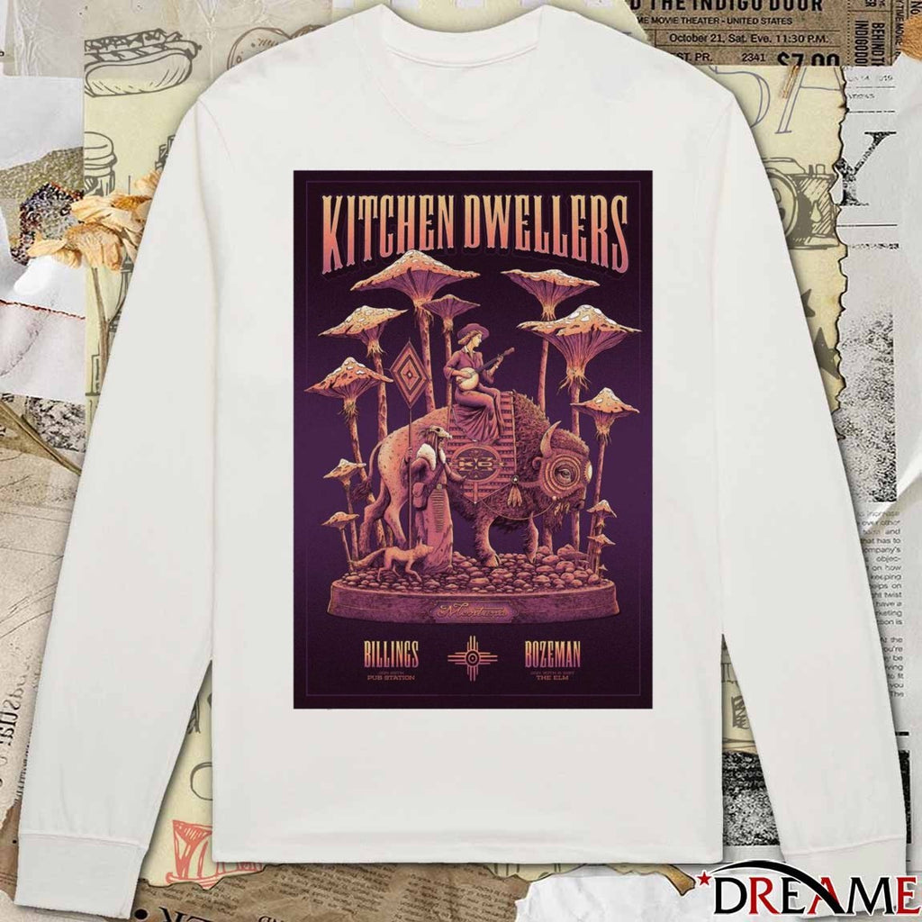 Poster Kitchen Dwellers Bozeman The ELM January 30 2026 t-shirt