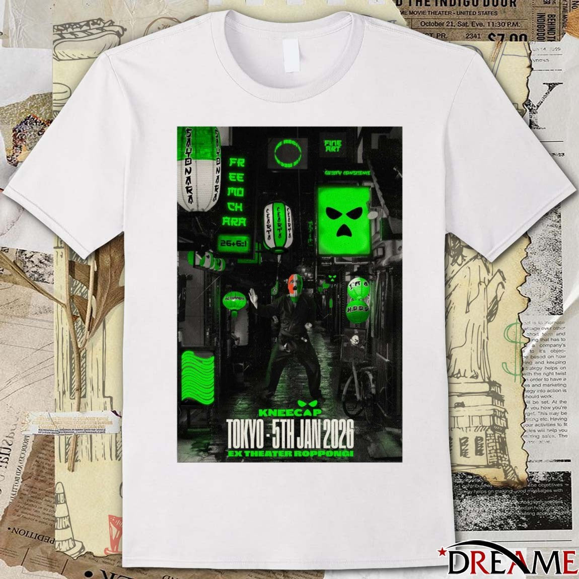 Poster Kneecap January 5 2025 Tokyo Ex Theater Roppongi t-shirt