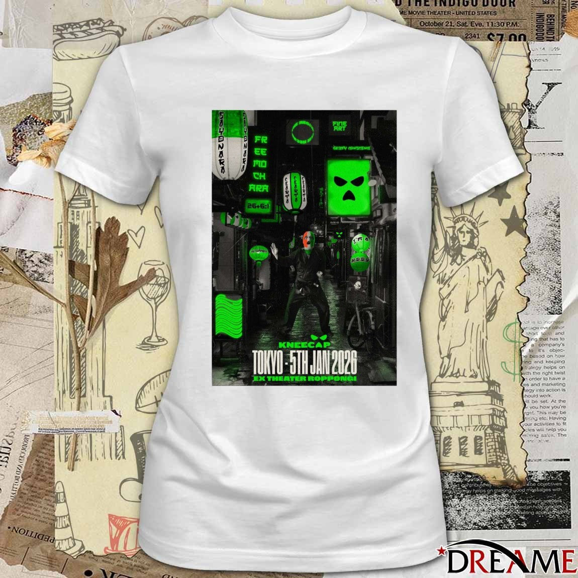 Poster Kneecap January 5 2025 Tokyo Ex Theater Roppongi t-shirt