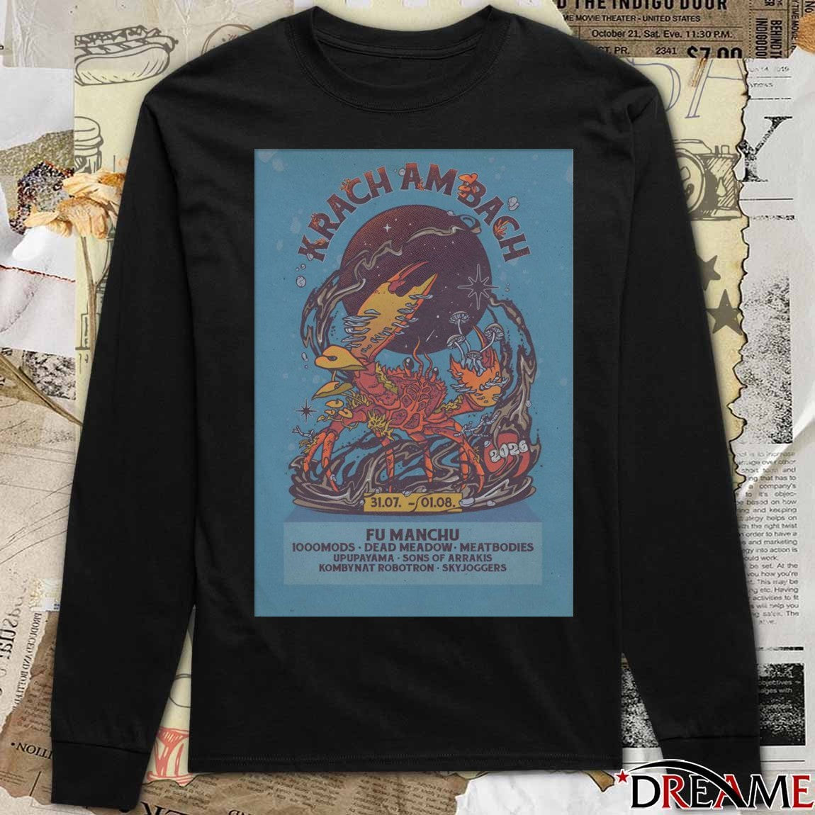 Poster Krach Am Bach Festival July 31-August 1 2026 Germany Shows t-shirt