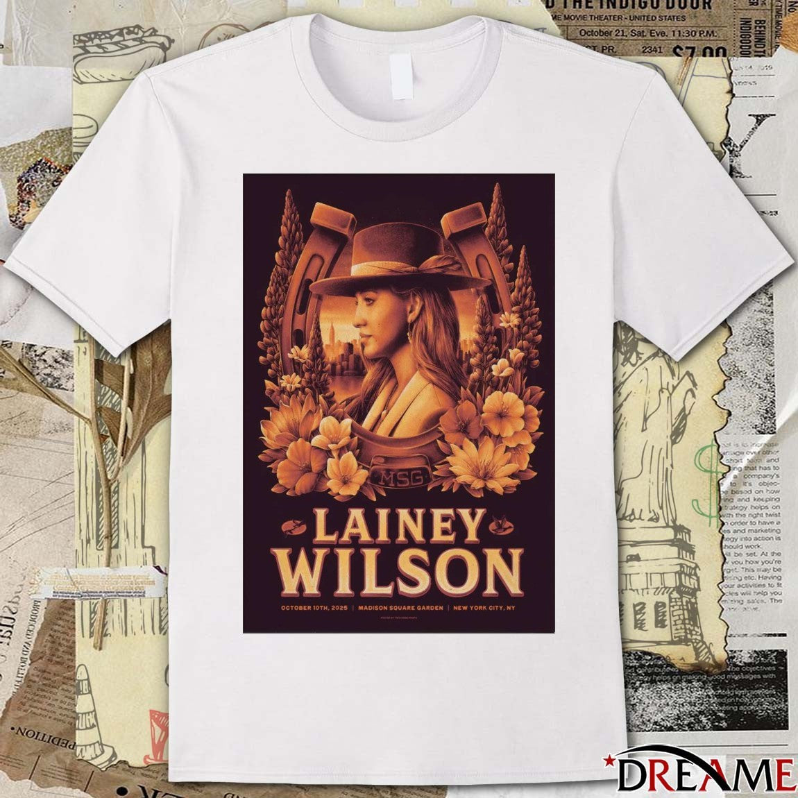 Poster Lainey Wilson October 10 2025 Madison Square Garden In NYC t-shirt
