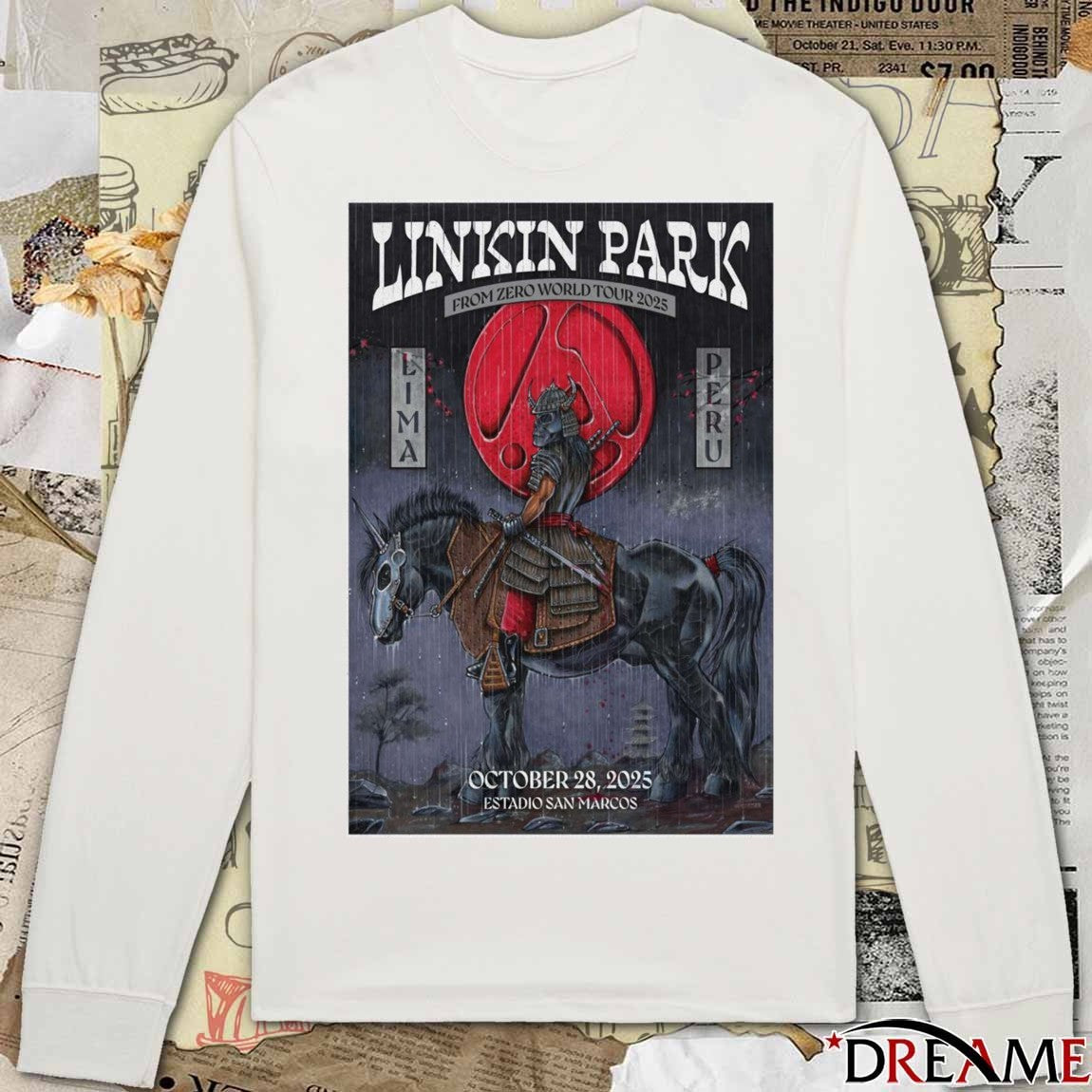 Poster Linkin Park From Zero World Tour 28 October 2025 Estadio San Marcos Lima t-shirt