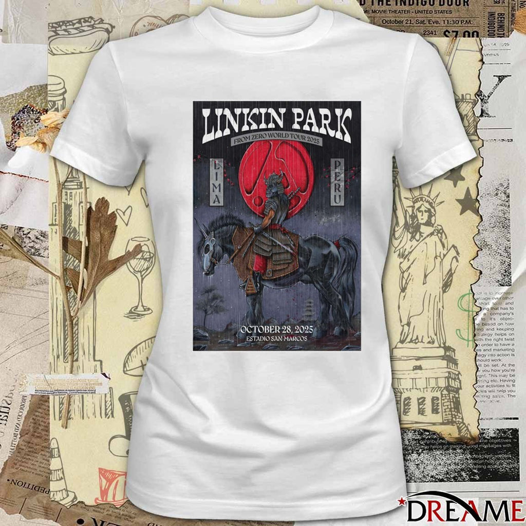 Poster Linkin Park From Zero World Tour 28 October 2025 Estadio San Marcos Lima t-shirt