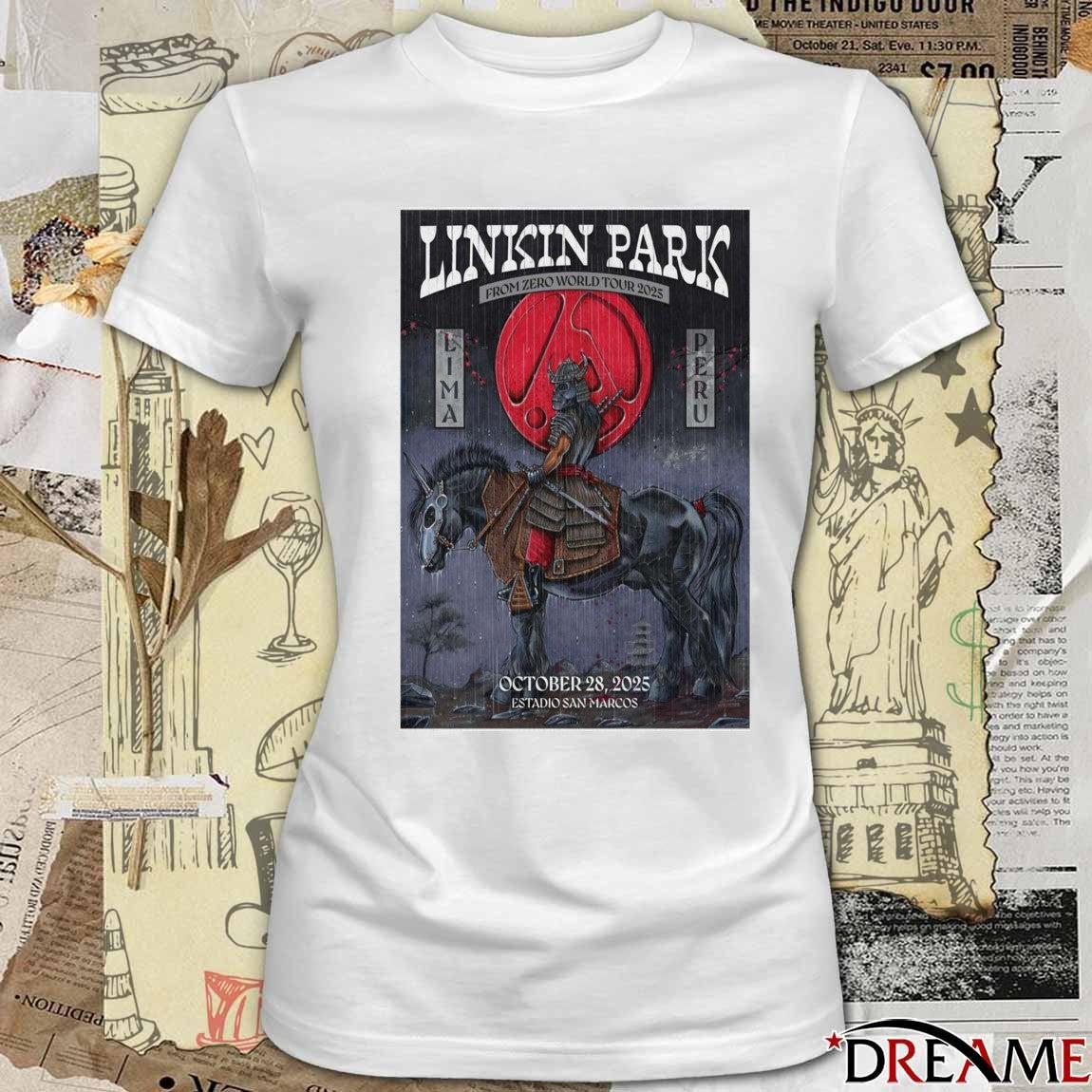 Poster Linkin Park From Zero World Tour 28 October 2025 Estadio San Marcos Lima t-shirt