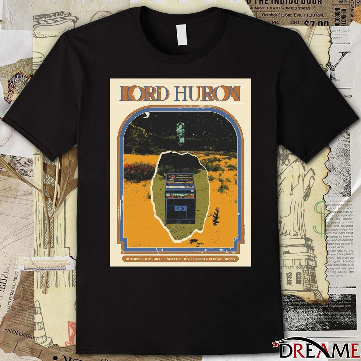 Poster Lord Huron Climate Pledge Arena in Seattle WA October 18 2025 t-shirt