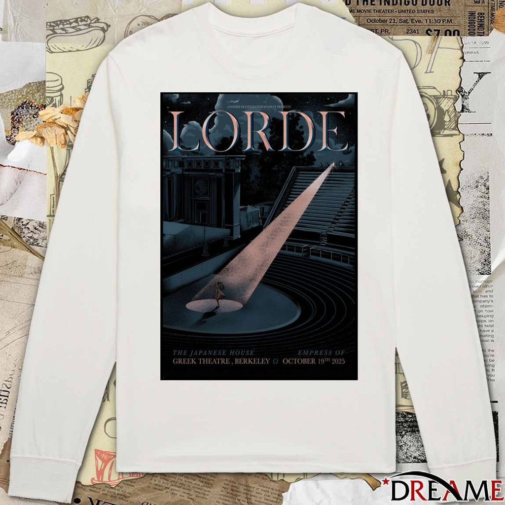 Poster Lorde October 19 2025 The Japanese House The Greek Theatre Show t-shirt